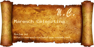 Maresch Celesztina névjegykártya